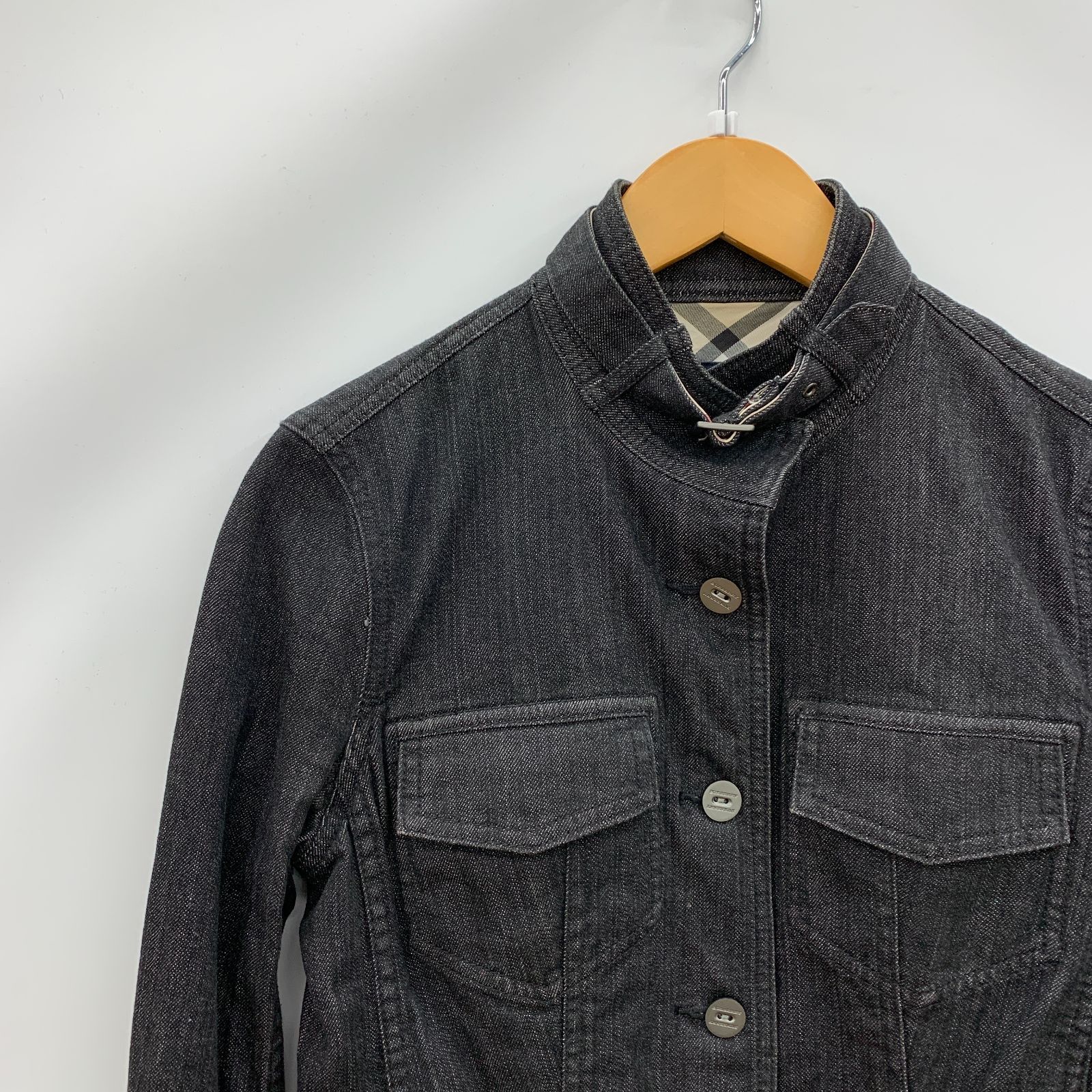 美品 バーバリーロンドン デニムジャケット Gジャン ベージュ ノバチェック L BURBERRY BURBERRY LONDON バーバリーロンドン デニムジャケット ノバ