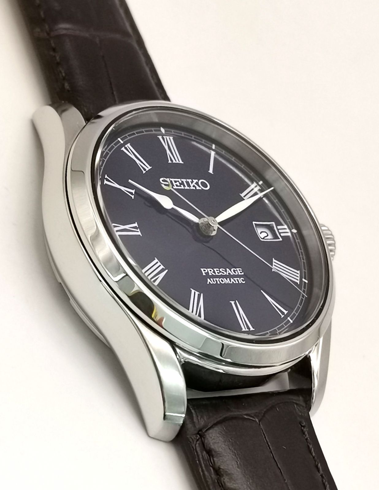 ブルー文字盤 自動巻き