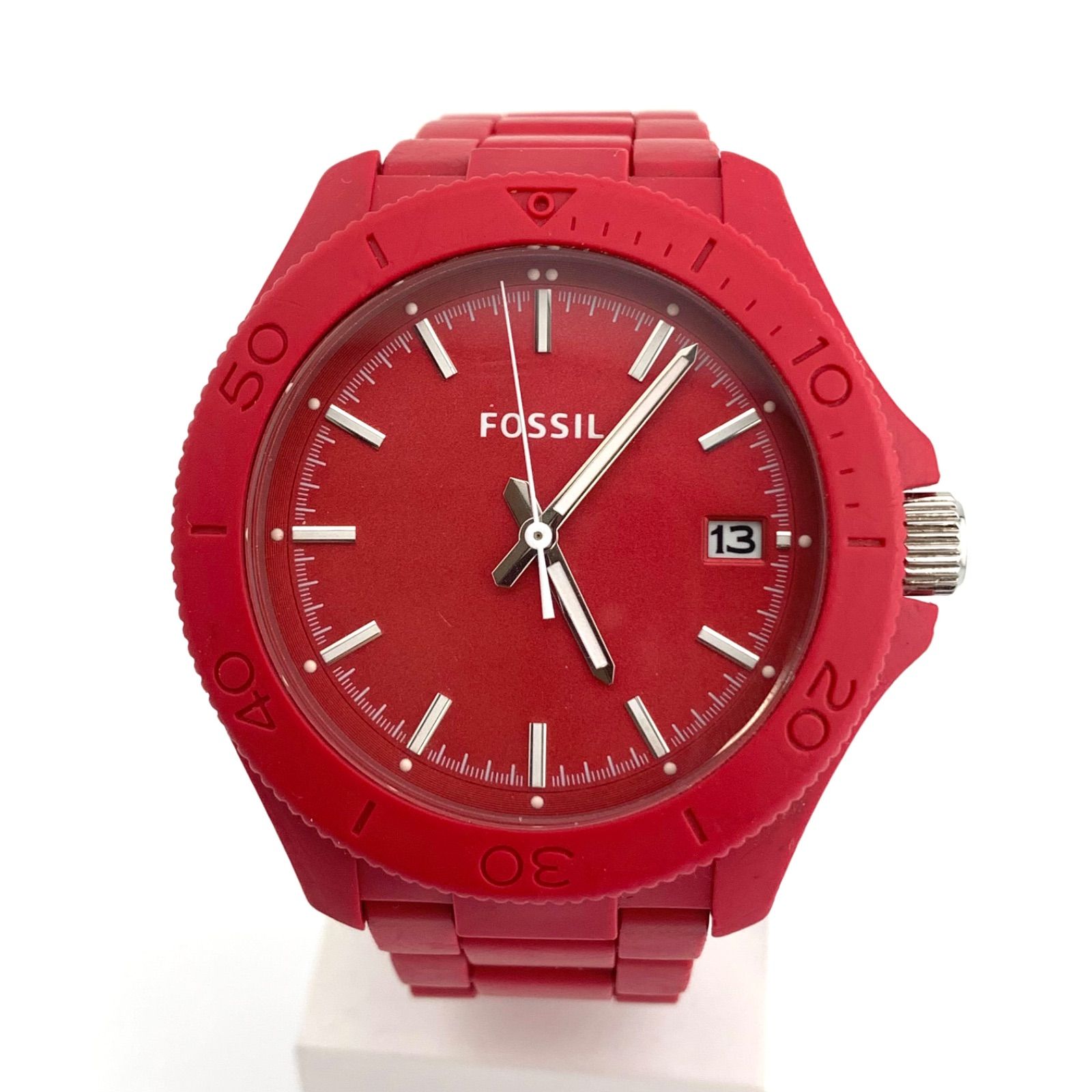 中古】FOSSIL AM4450 レッド 腕時計 クォーツ - メルカリ