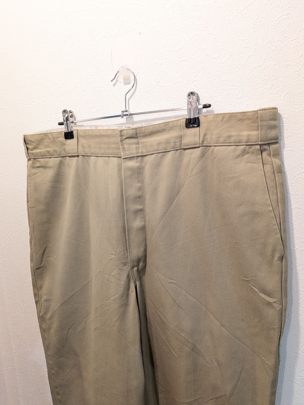 90s USA製 Dickies ディッキーズ ワークパンツ 874 ベージュ TALON