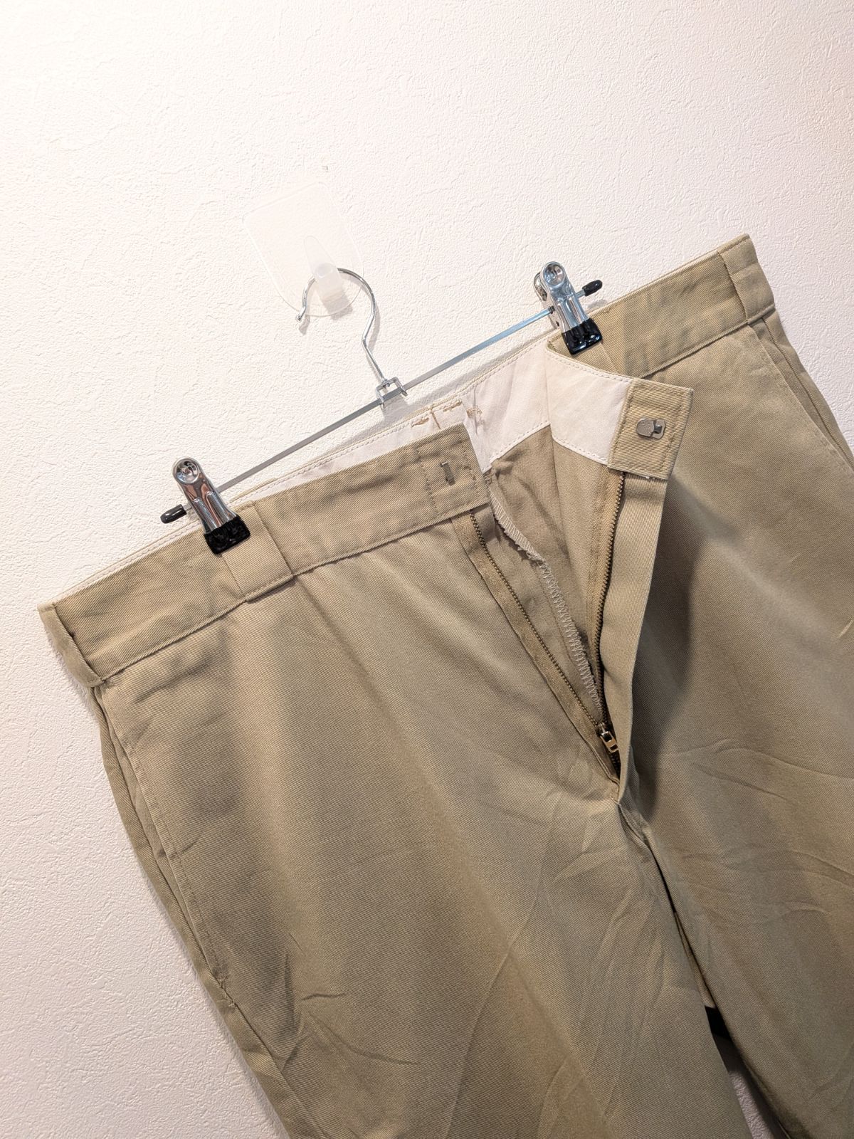 90s USA製 Dickies ディッキーズ ワークパンツ 874 ベージュ TALON