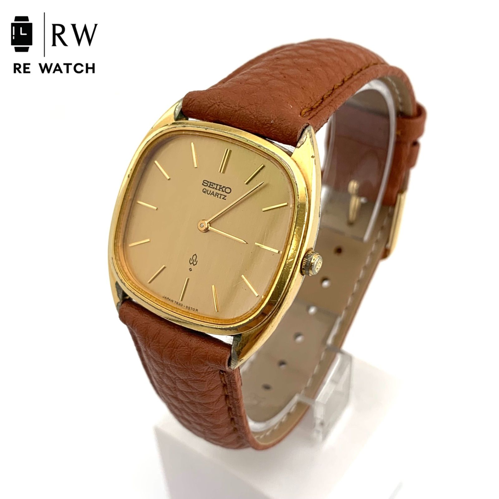 中古】SEIKO 7820-5420 クォーツ 腕時計 ゴールド/ブラウン - メルカリ