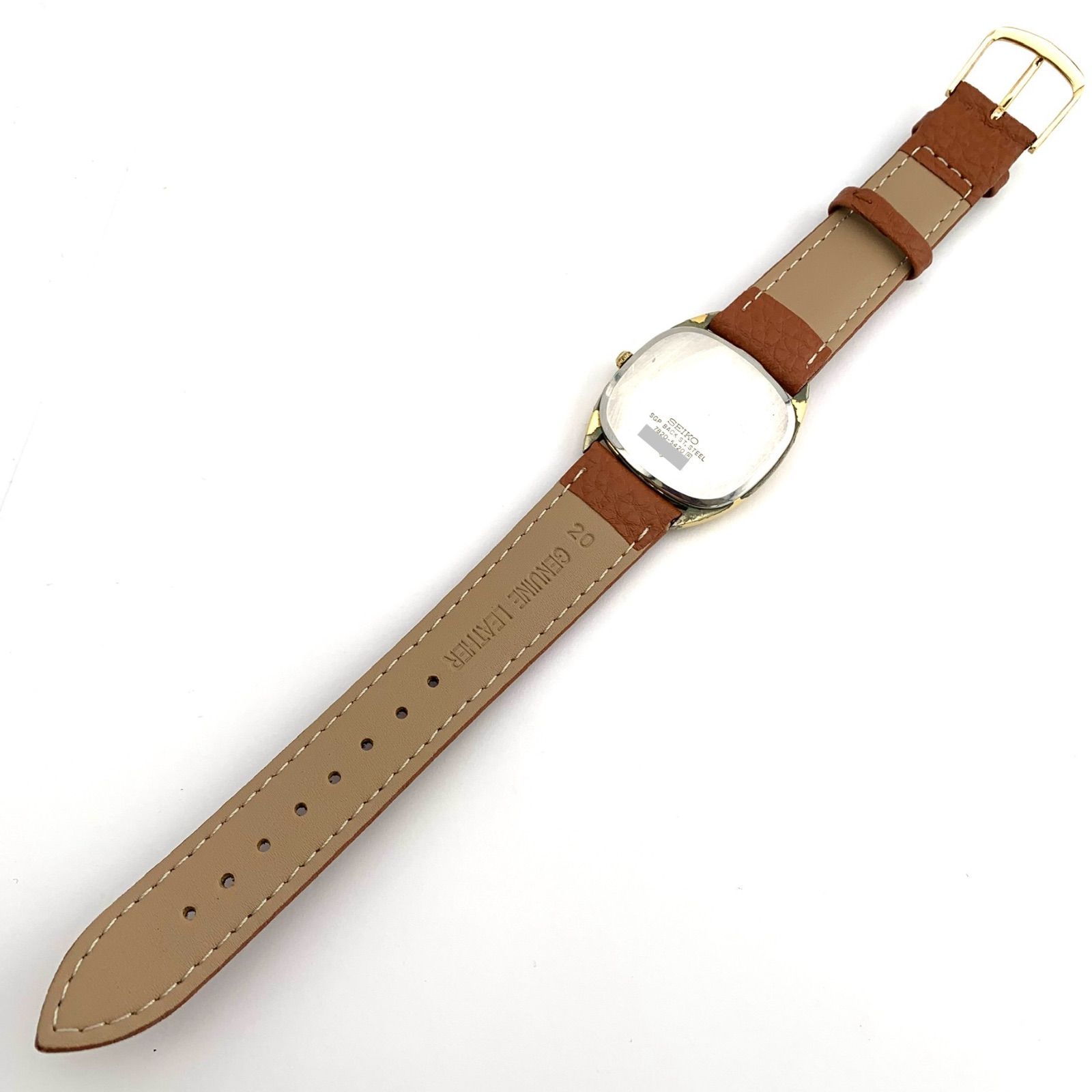 中古】SEIKO 7820-5420 クォーツ 腕時計 ゴールド/ブラウン - メルカリ