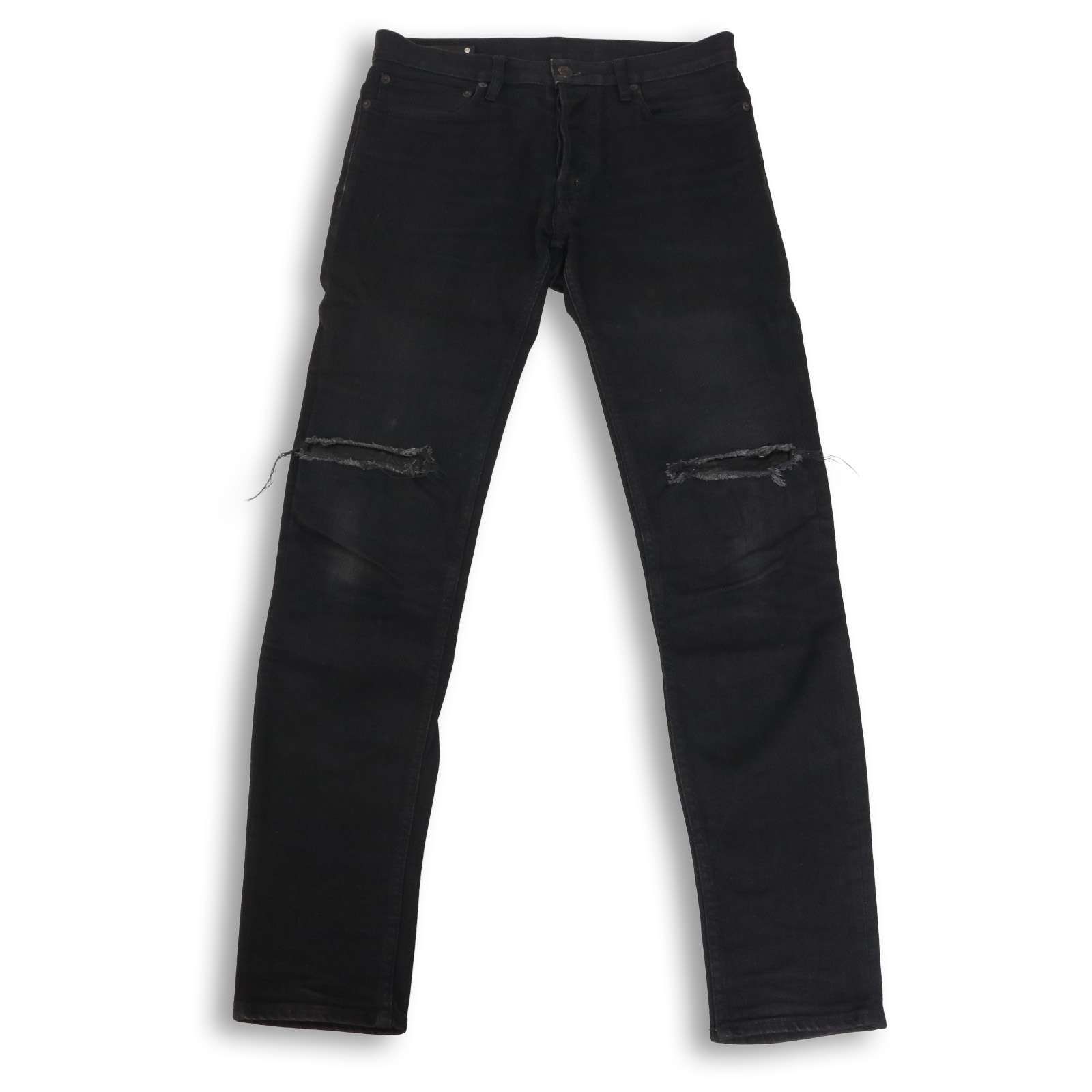 WTAPS ダメージ加工 スキニーデニムパンツ ブラック黒L mine denim 