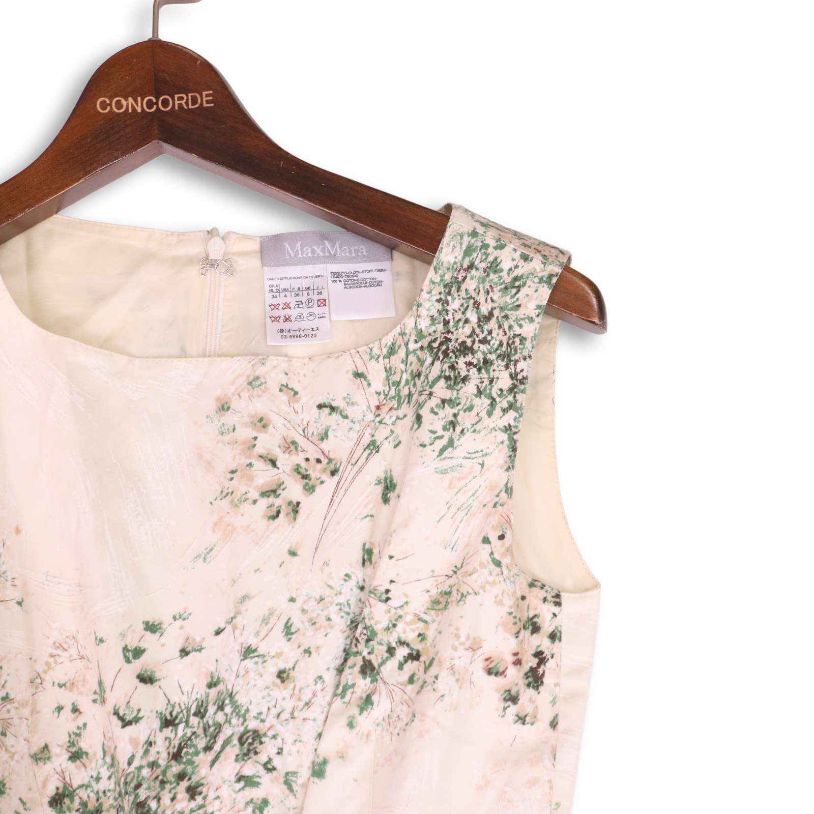 最高級‼️美品 MaxMara マックスマーラ 花柄 ノースリーブ ワンピース MAX MARA マックスマーラ 春夏☆ 花柄 フラワー 総柄 ノースリーブ