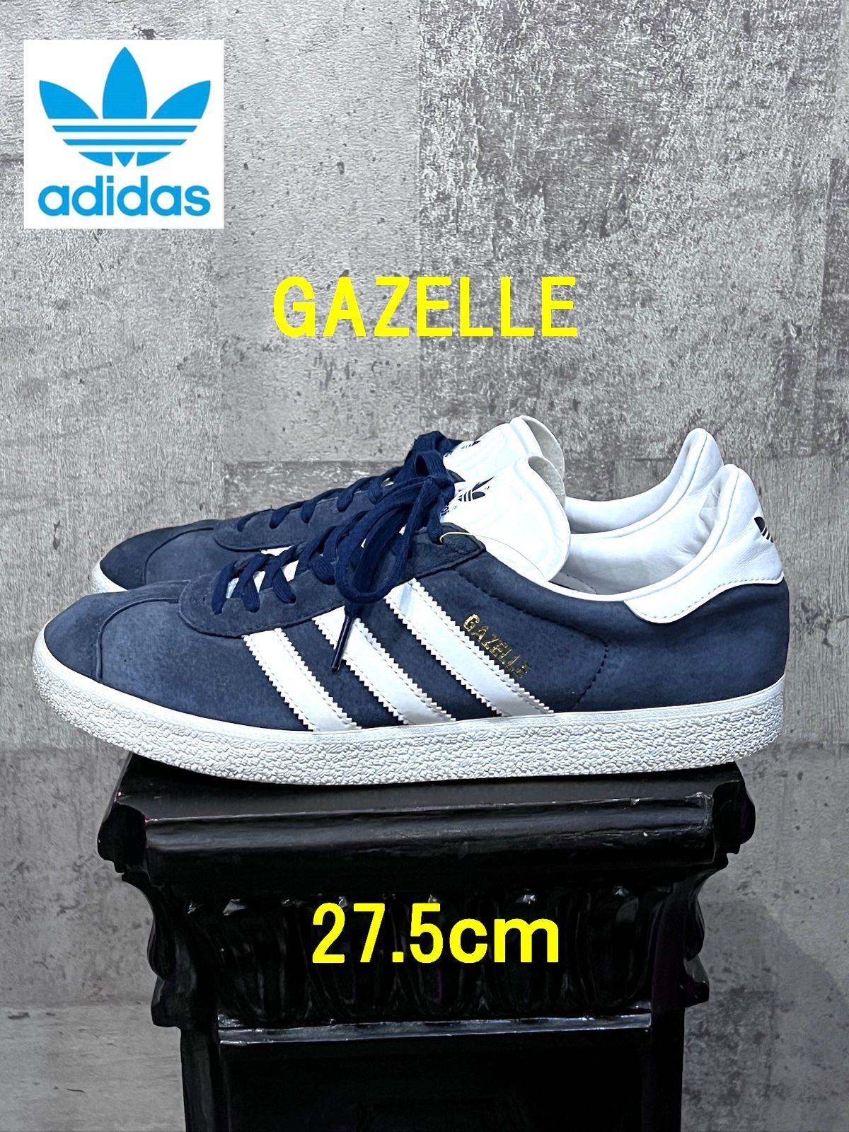 アディダス GAZELLE ネイビースエード 27.5cm adidas ガゼル 紺白 
