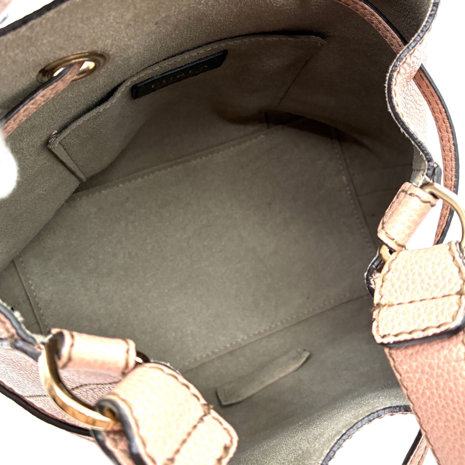 美品 FURLA フルラ 2way コスタンザ ショルダーバッグ 巾着 レザー ロゴ ピンク 正規品 レディース 斜め掛け 極美品 FURLA フルラ コスタンザ バイカラー ピンク 巾着 バッグ
