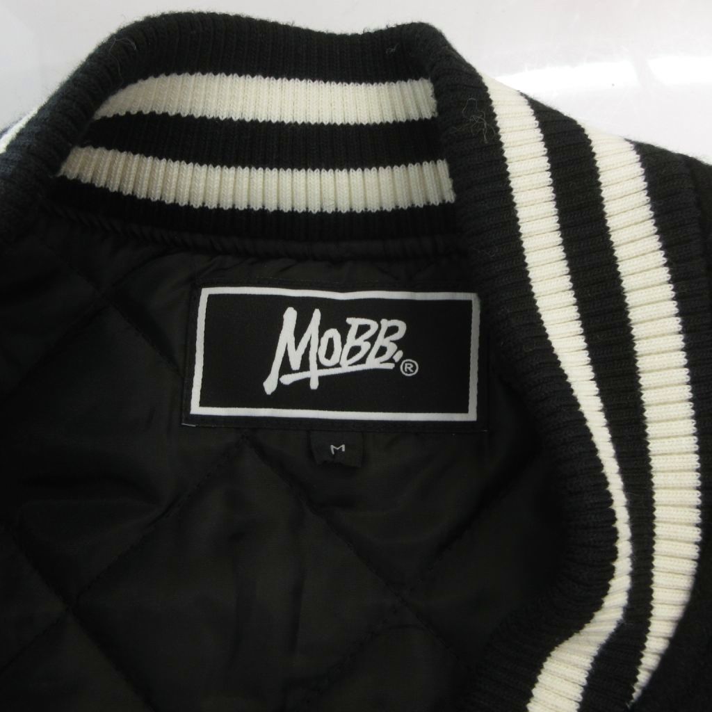 モブ MOBB スタジャン ブルゾン ジャンパー M 中綿 ロゴ サイコロ 