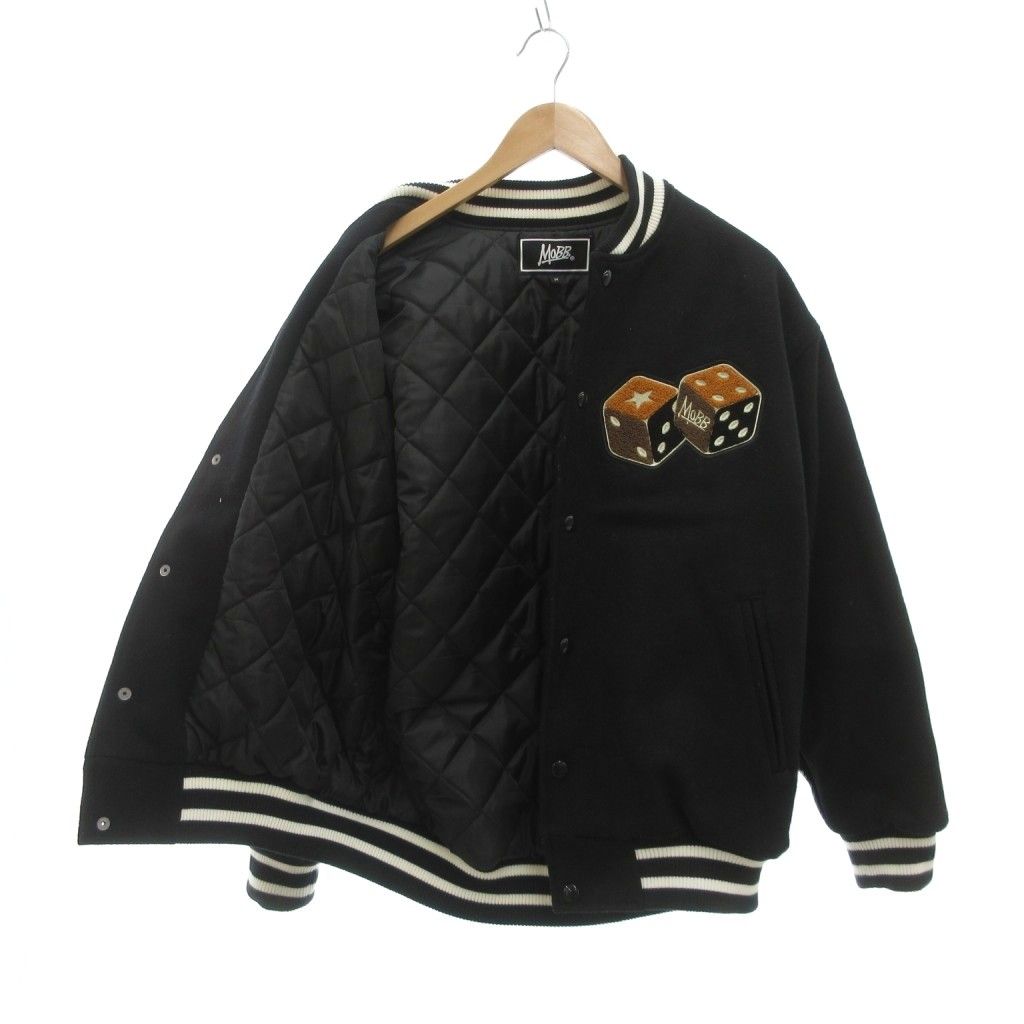 モブ MOBB スタジャン ブルゾン ジャンパー M 中綿 ロゴ サイコロ 