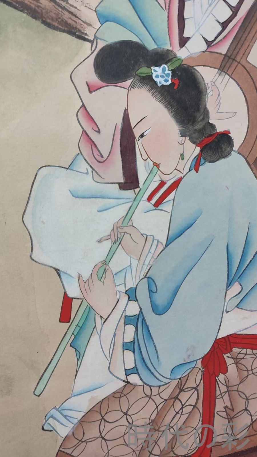 掛け軸 永縄雅光 淡墨桜 絹本 希少 軸装 茶道具 掛軸 美品 です