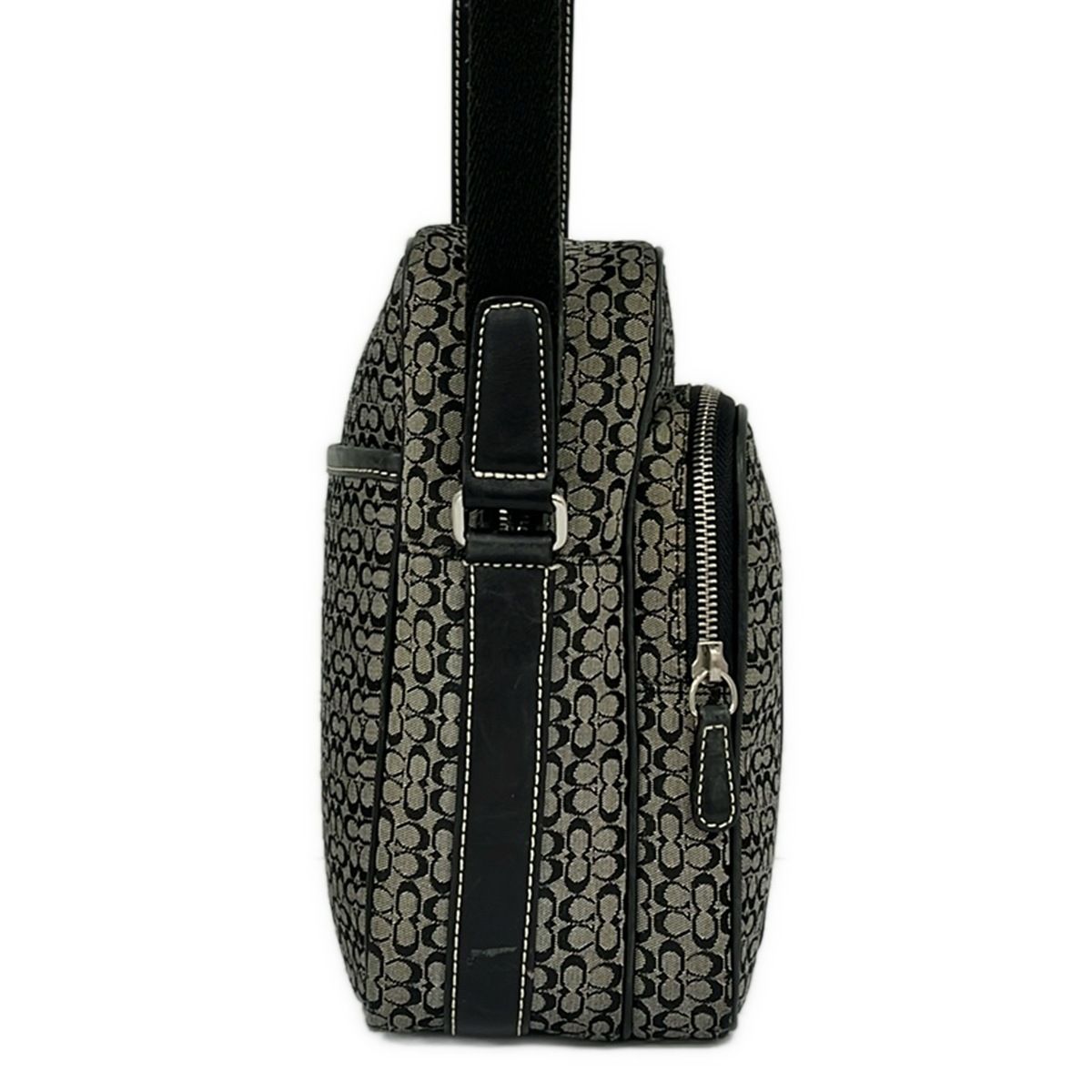 COACH(コーチ) ショルダーバッグ ミニシグネチャー柄 4274 グレー×黒 