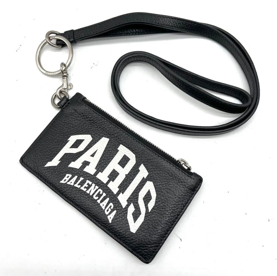 極美品○BALENCIAGAバレンシアガ アーチロゴ レザー フラグメント 