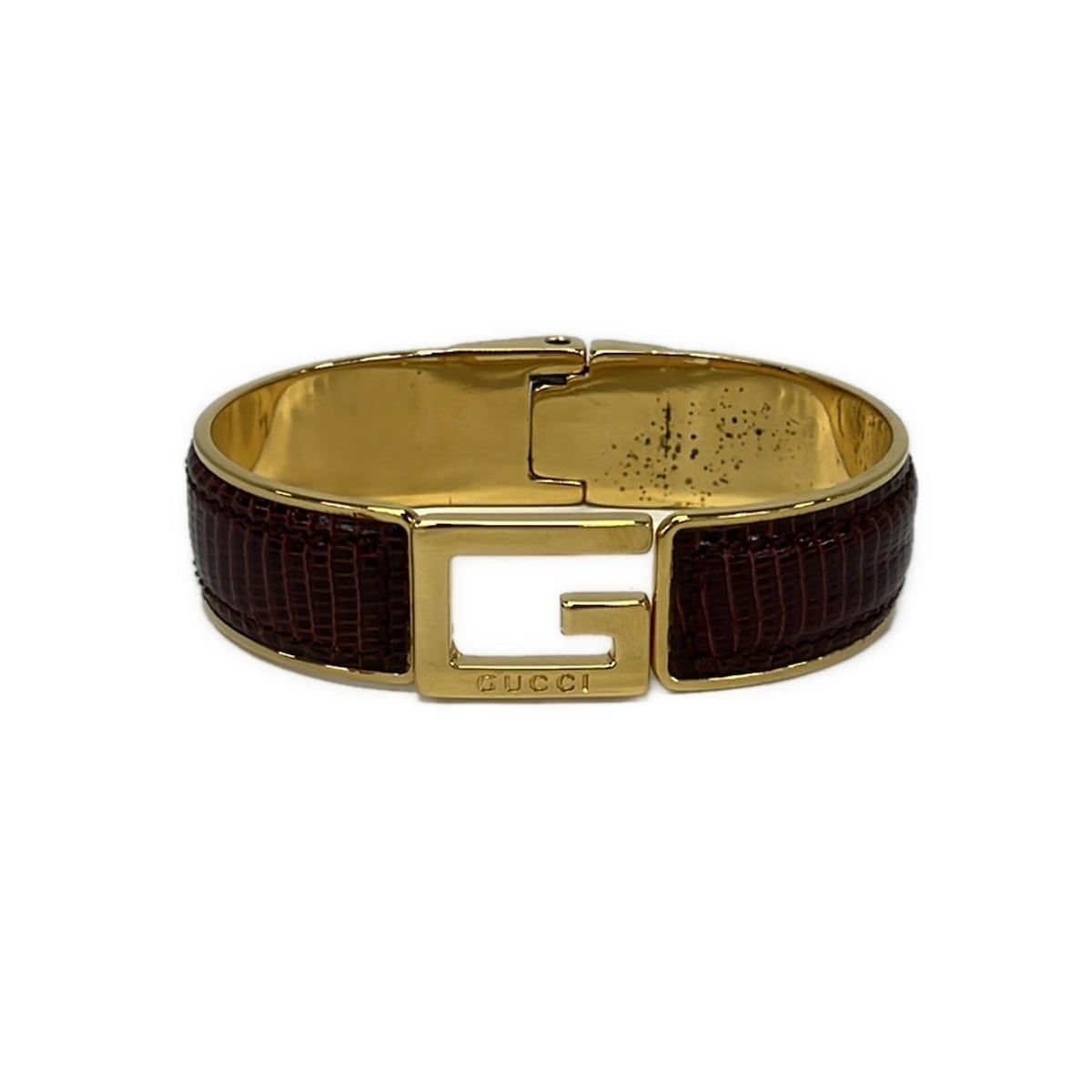購入・価格比較 GUCCI ブレスレット ブラウン レザー バングル