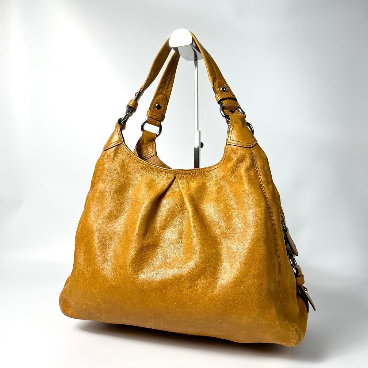美品 COACH コーチ ショルダーバッグ レザー ライトブラウン 肩掛け 
