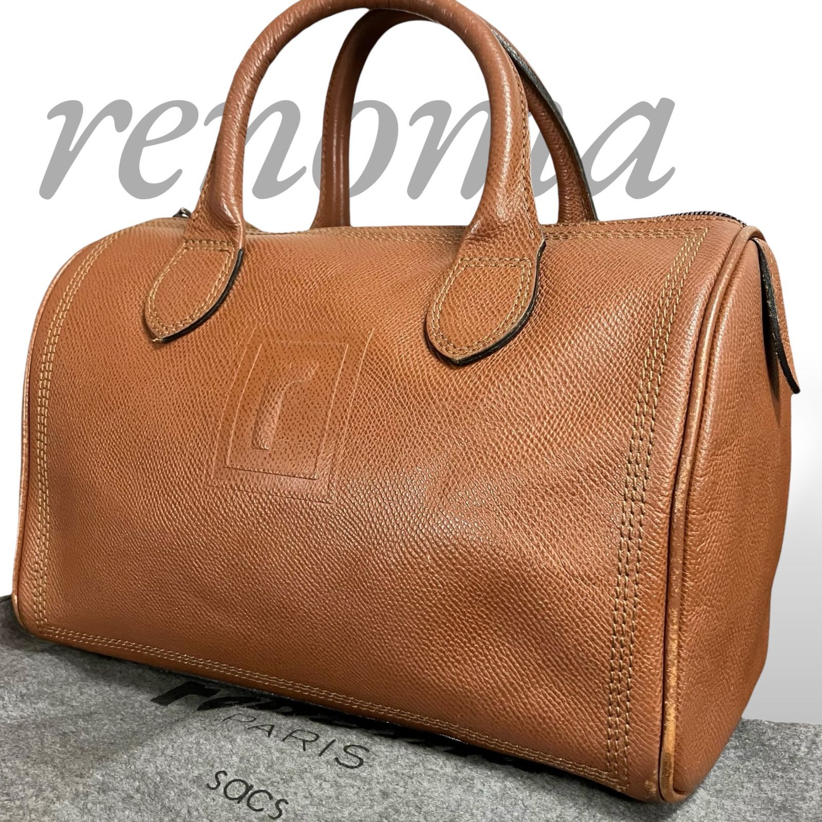 MY0499】renoma レノマ ミニボストン ハンドバッグ レザー MY0499】renoma レノマ ミニボストン ハンドバッグ レザー