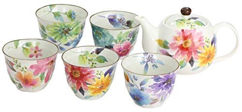 新品 花かれん 5客ポット茶器 03903