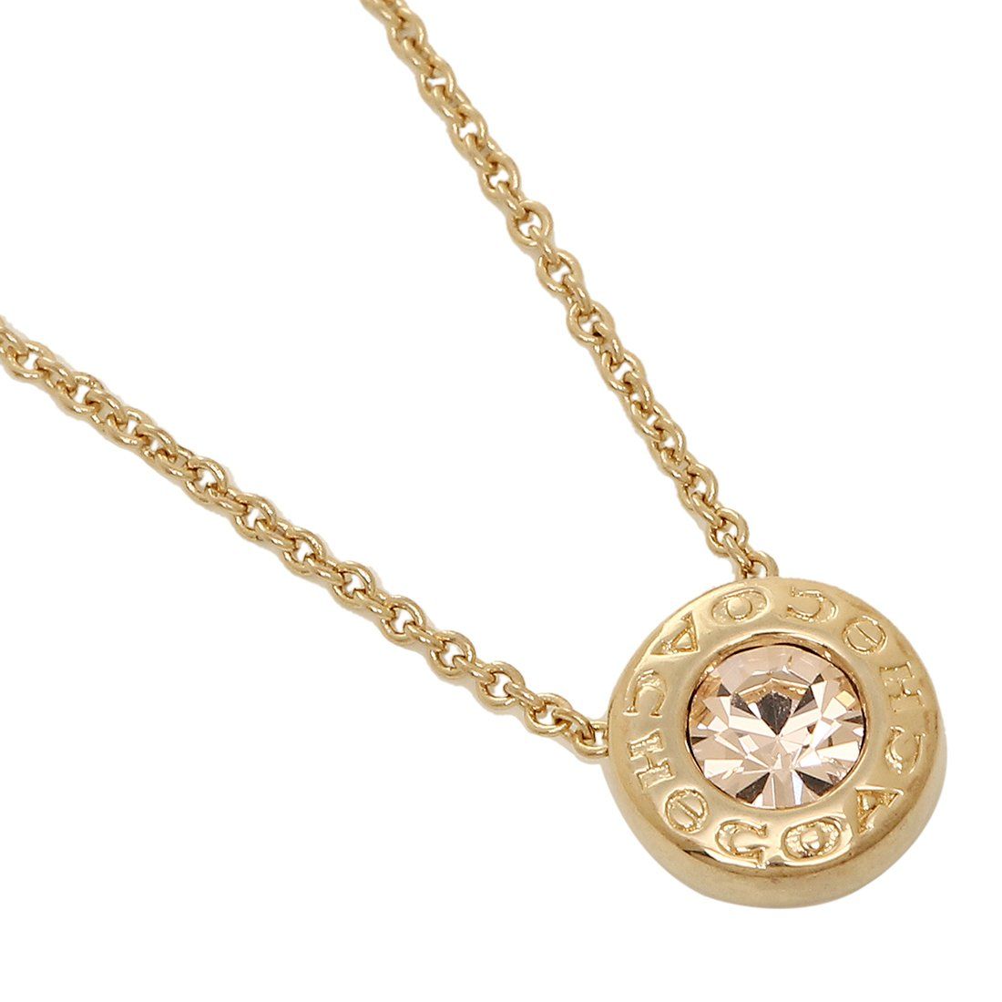 [コーチ] ネックレス レディース アクセサリー ブランド アウトレット ペンダント F54514 OPEN CIRCLE STONE オープンサークル (イエローゴールド/ゴールド) [並行輸入品]