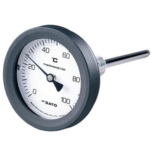 【新品・3営業日で発送】佐藤計量器製作所 バイメタル式温度計 2093-00　0～150℃　100mm BM-T-75P 1セット