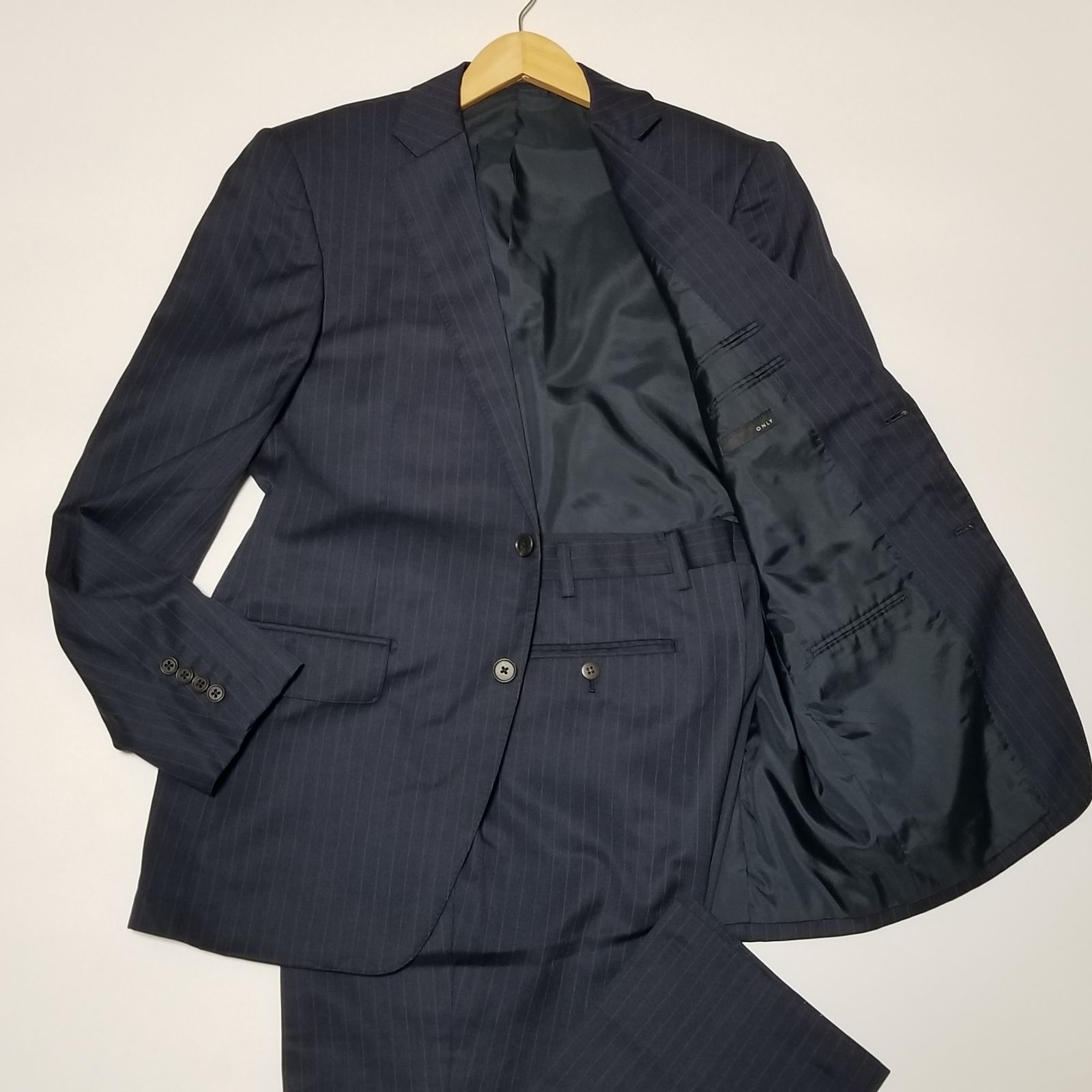 美品】ONLY × REDA ウール ストライプ スーツ セットアップ 180AB