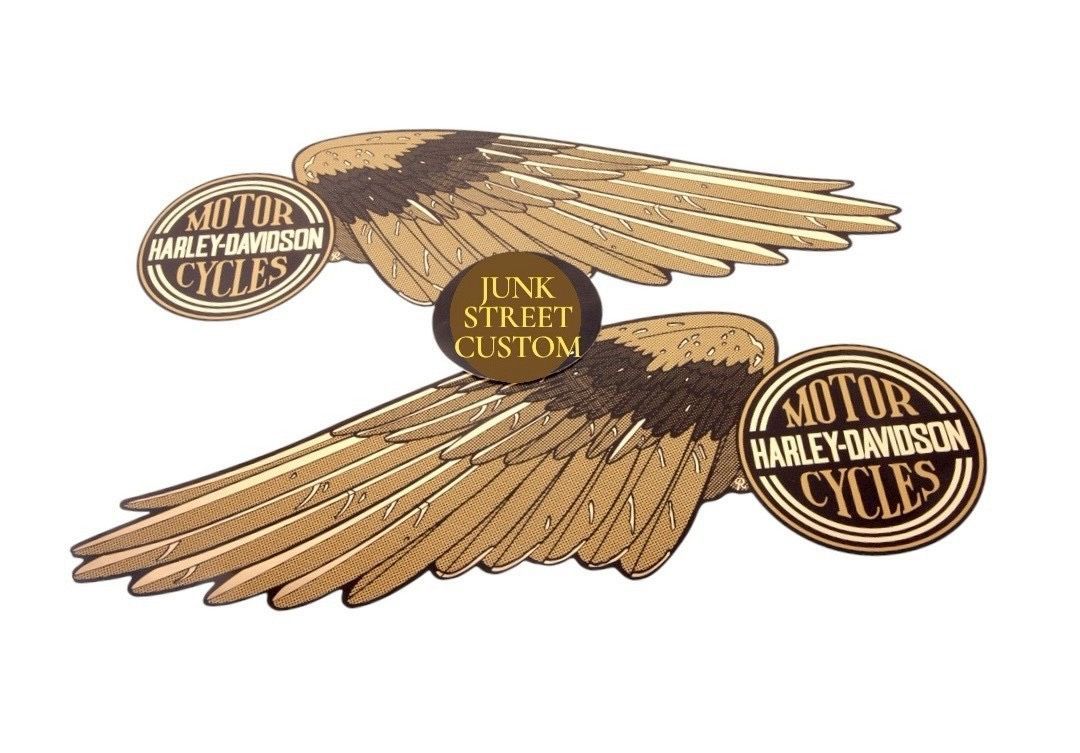 レプリカタンクデカール Wing メタルゴールド パン ナックル エボ レプリカタンクデカール Wing メタルゴールド パン ナックル エボ