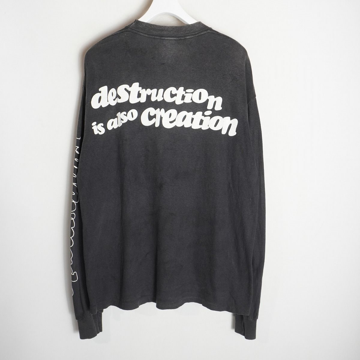 美品 READYMADE レディメイド LS T DESTRUCTION 長袖Tシャツ 美品 READYMADE レディメイド LS T DESTRUCTION 長袖Tシャツ