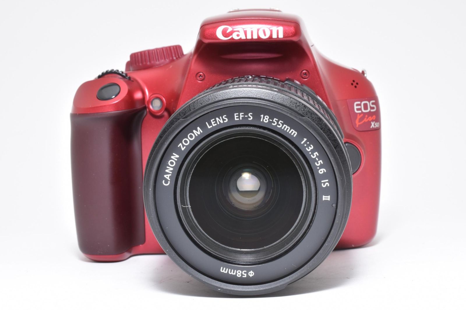 光学極上品】Canon キャノン EOS KISS X50 赤 レッド シャッター数1回 