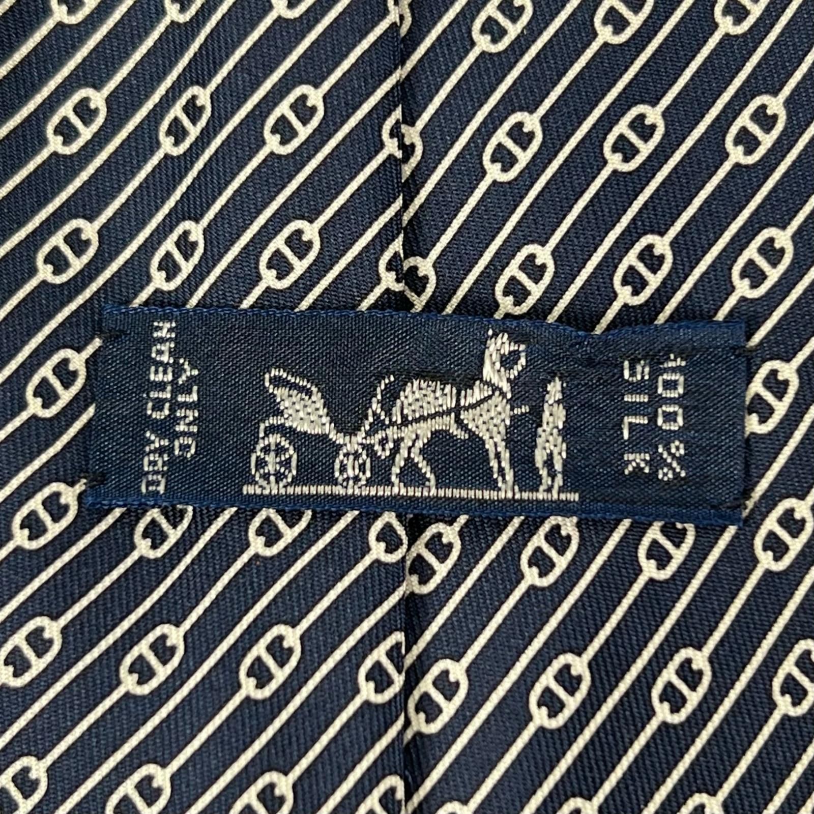 未使用品△HERMES エルメス 5500 UA シルク100％ シェーヌダンクル柄