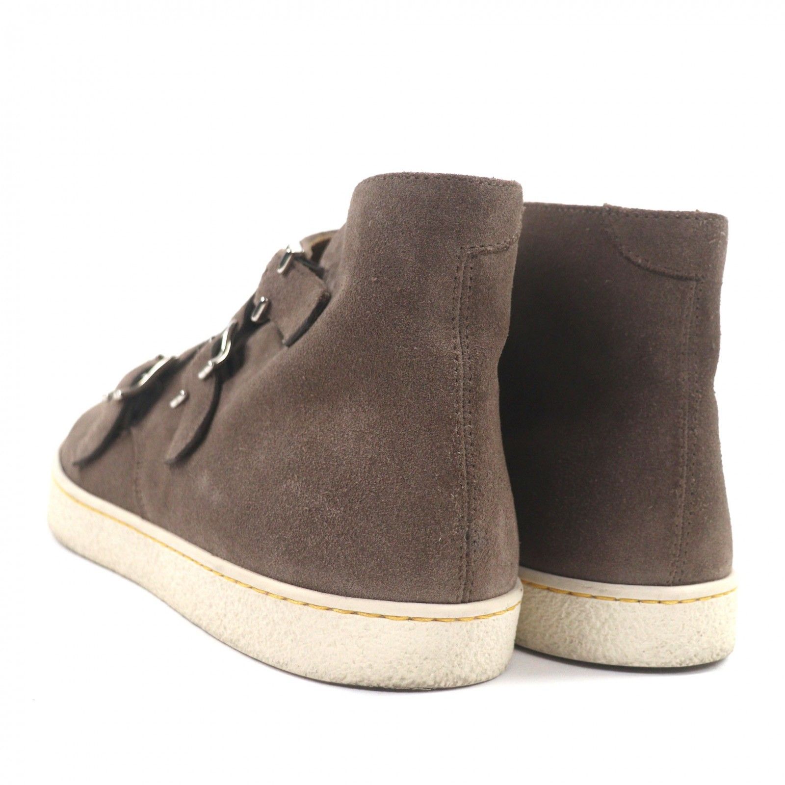 極美品▼John Lobb ジョンロブ 318 HOWELL BOOTS スウェードレザー モンクストラップ スニーカー ブーツ グレージュ シルバー金具 6 箱・保存袋付き イタリア製 メンズ 極美品▽John Lobb ジョンロブ 318 HOWELL BOOTS スウェードレザー