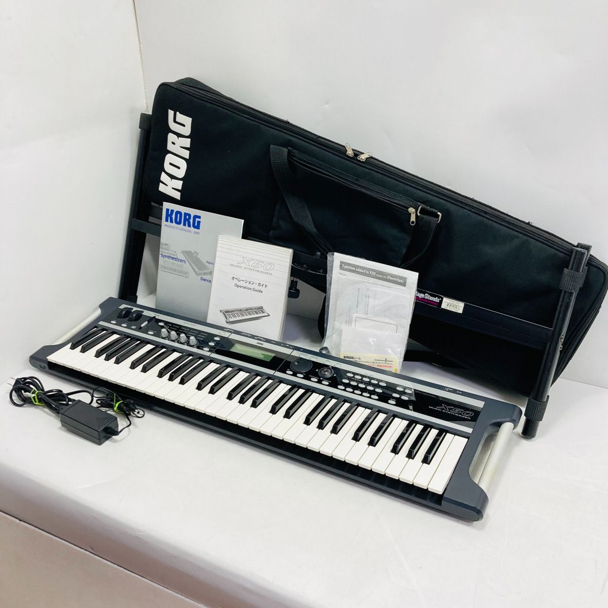 KORG X50 61鍵 シンセサイザー 付属品多数 動作確認済み 動作良好♪ コルグ KORG X50 61鍵 シンセサイザー ソフトケース