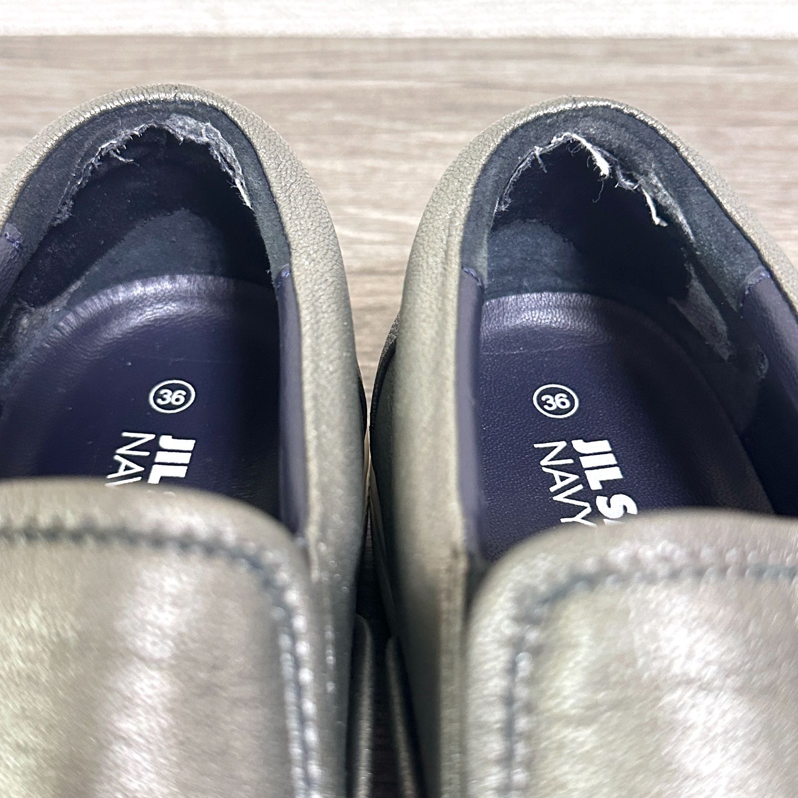 JIL SANDER レザースニーカー NAVY 36 訳あり JIL SANDER NAVY ジル 
