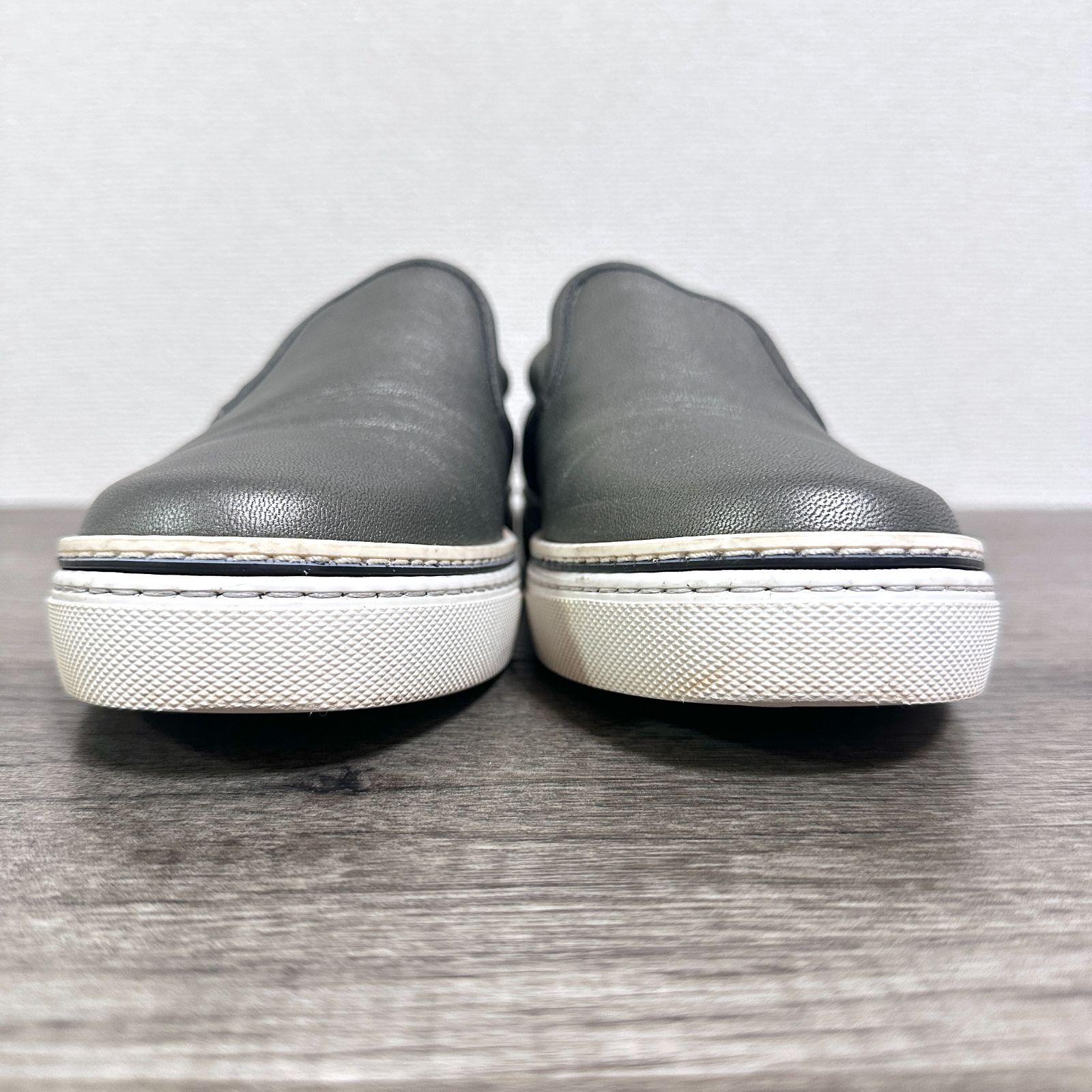 訳あり JIL SANDER NAVY ジルサンダー レザー スリッポンスニーカー 
