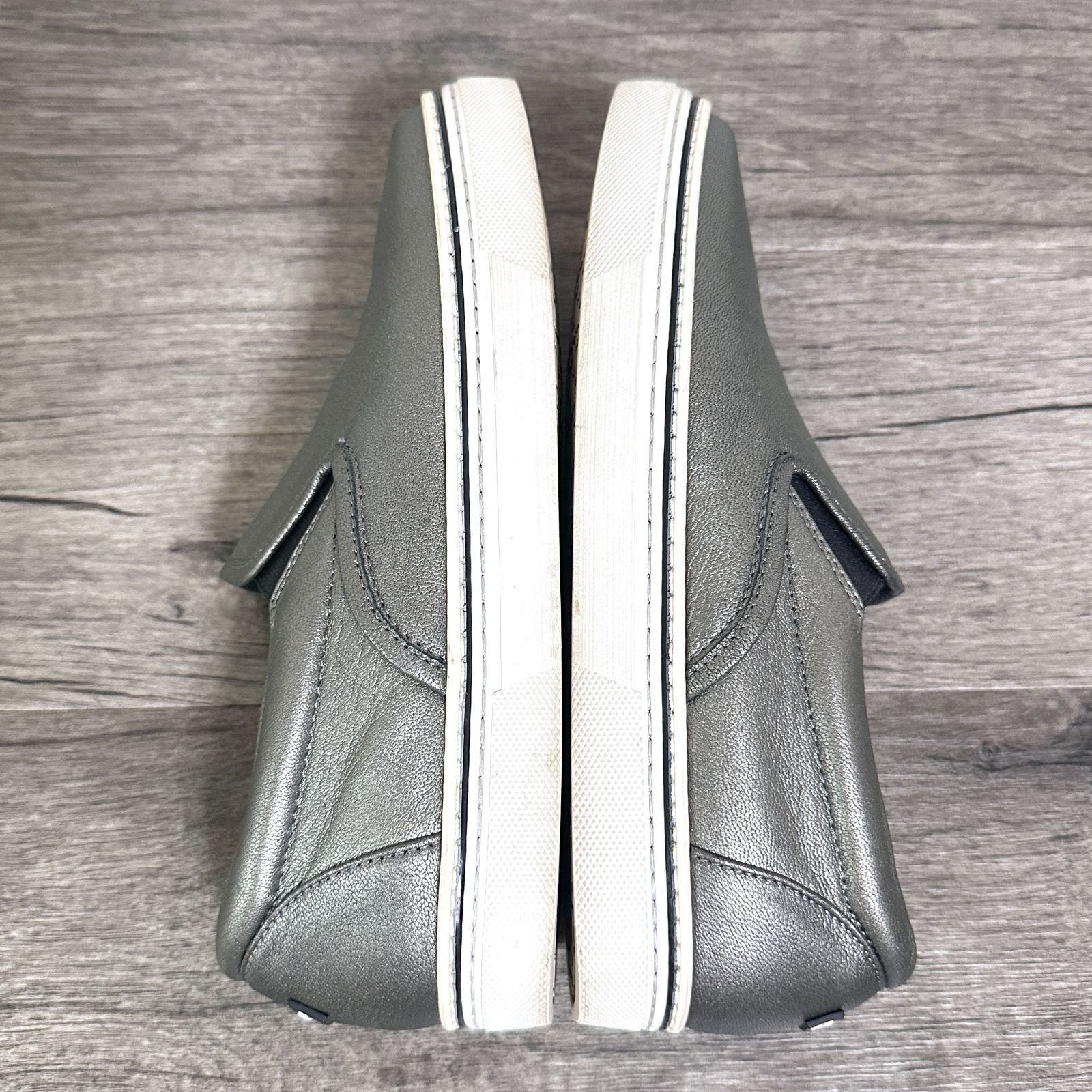 訳あり JIL SANDER NAVY ジルサンダー レザー スリッポンスニーカー 