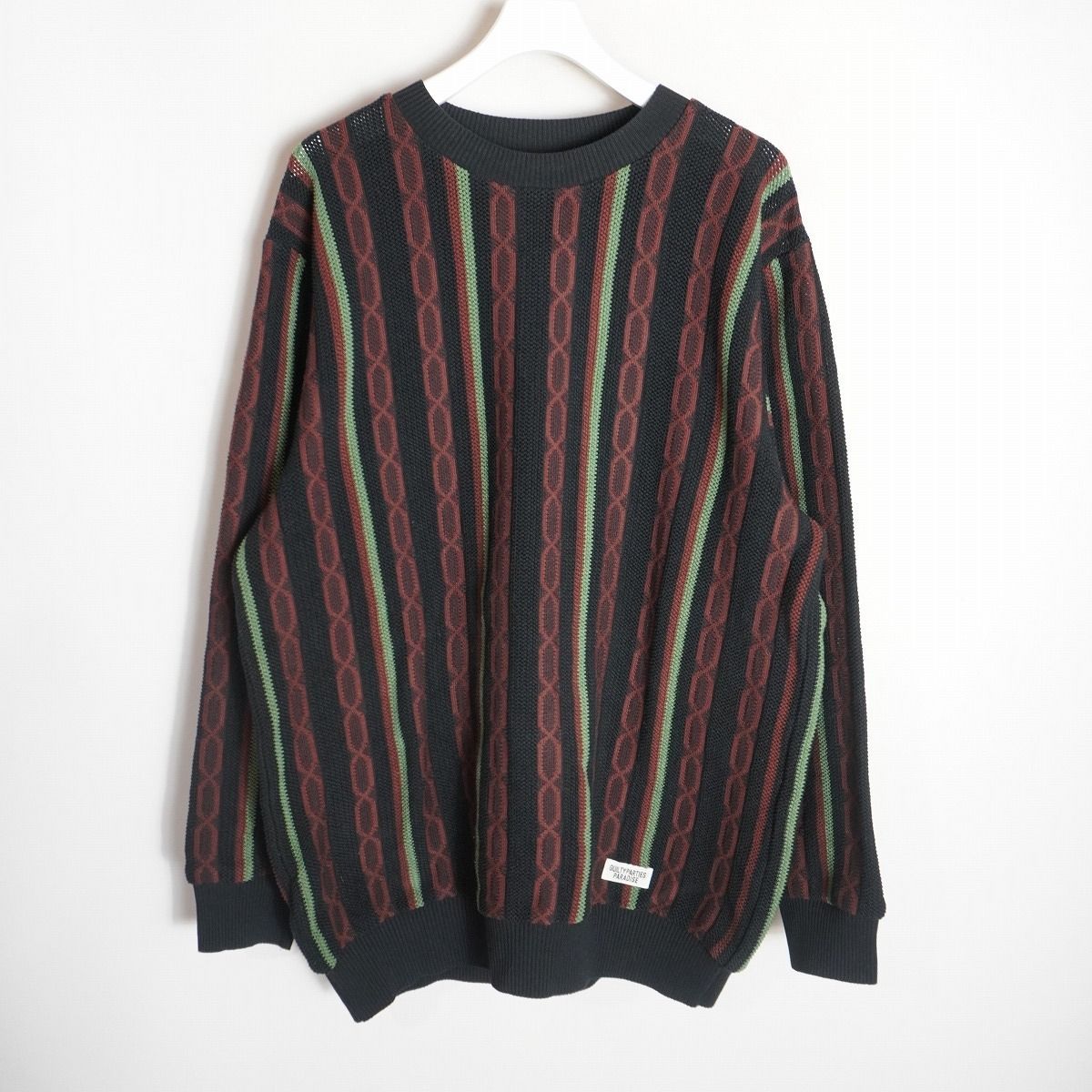 24SS WACKO MARIA ワコマリア STRIPED JACQUARD KNIT SWEATER