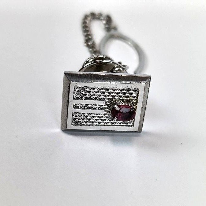 SILVER刻印 石付き カフスボタン タイタック セット シルバー ネクタイ