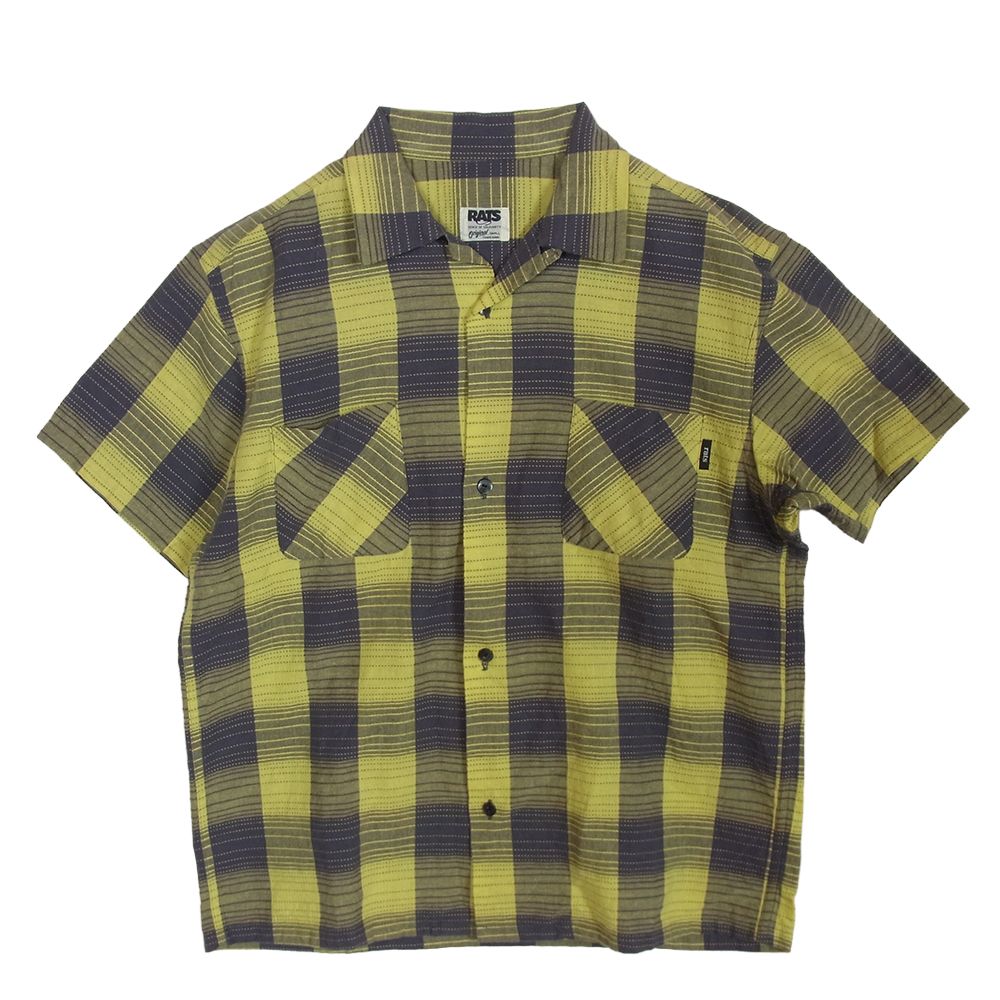 RATS ラッツ 15SS 15RS-0605 CHECK S/S SHIRTS オープンカラー