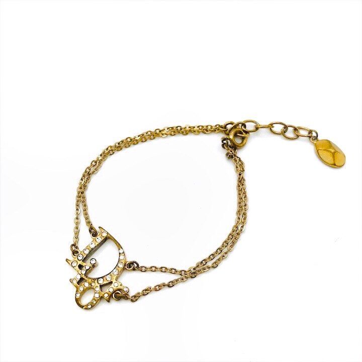 良品 Christian Dior ディオール ロゴ ブレスレット バングル