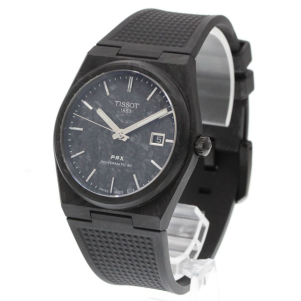  ティソ TISSOT T137.907.97.201.00|T137907 PRX パワーマティック80 カーボン デイト 自動巻き メンズ _947489 主役アイテム 自動巻き時計 腕時計(アナログ)