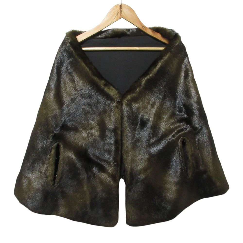 美品 23AW JENNE ジェンヌ フェイクミンク中綿ケープ エコファー 美品 23AW JENNE ジェンヌ フェイクミンク中綿ケープ エコファー