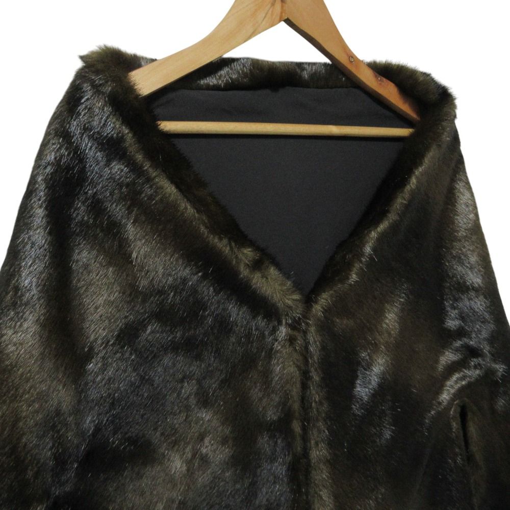 美品 23AW JENNE ジェンヌ フェイクミンク中綿ケープ エコファー 美品 23AW JENNE ジェンヌ フェイクミンク中綿ケープ エコファー