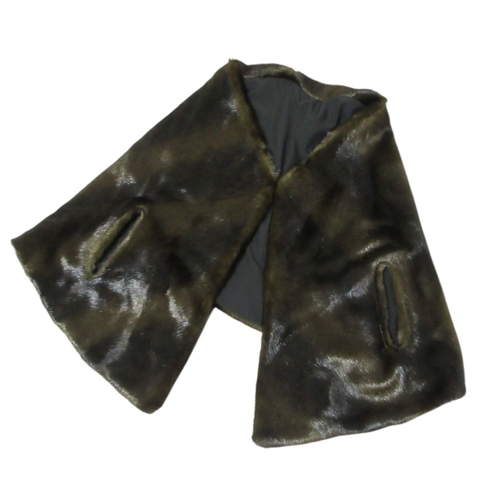 美品 23AW JENNE ジェンヌ フェイクミンク中綿ケープ エコファー 美品 23AW JENNE ジェンヌ フェイクミンク中綿ケープ エコファー
