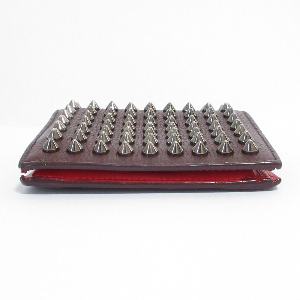 良品 Christian Louboutin クリスチャンルブタン コンパクトウォレット ワインレッド レディース 古着 中古 USED 中古・古着通販】Christian Louboutin (クリスチャン・ルブタン) W