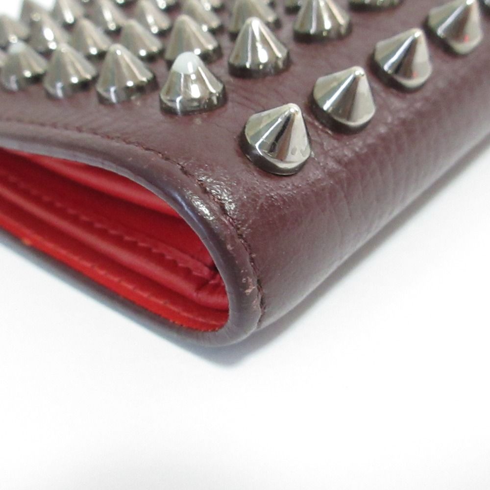 良品 Christian Louboutin クリスチャンルブタン コンパクトウォレット ワインレッド レディース 古着 中古 USED 良品 Christian Louboutin クリスチャンルブタン コンパクトウォレット