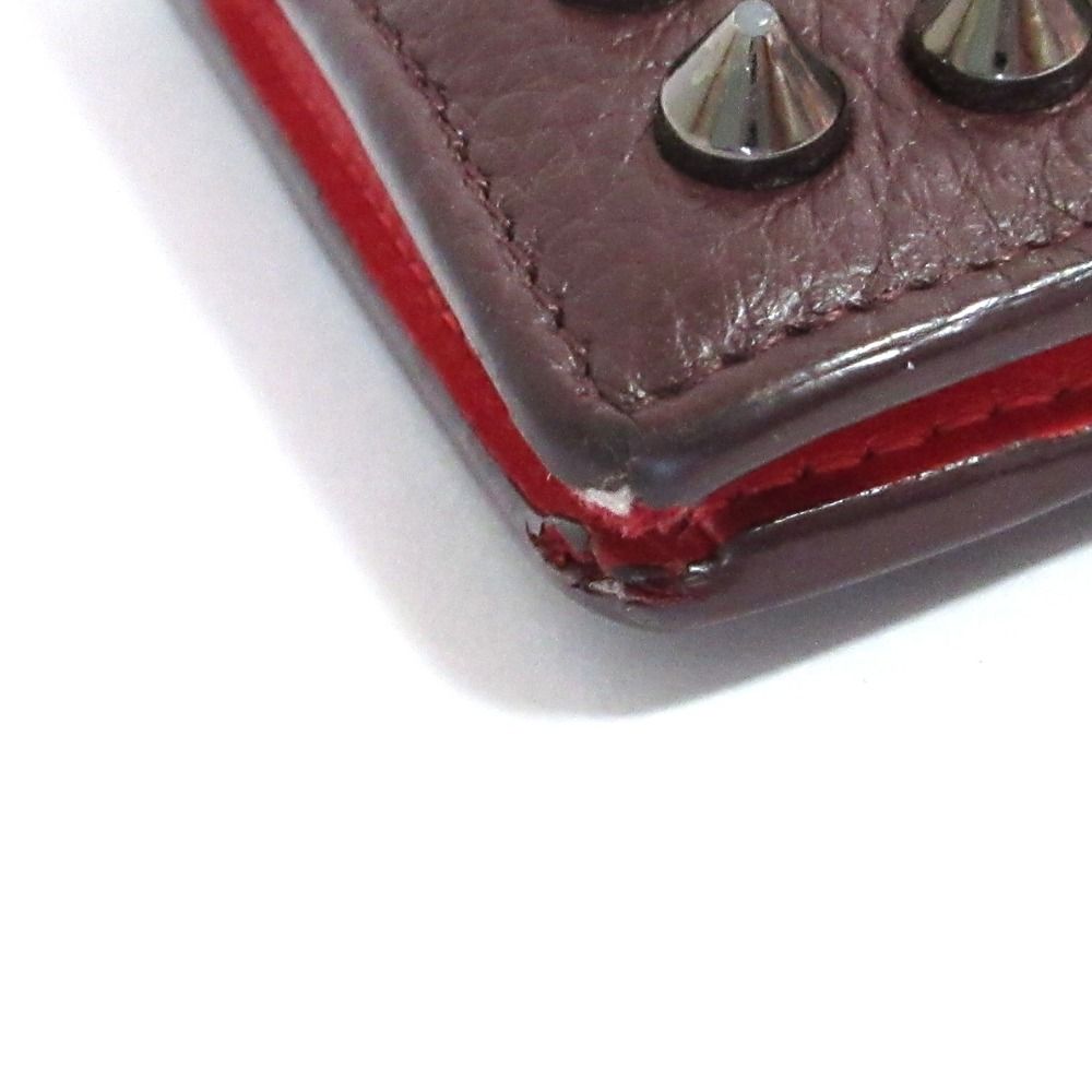 良品 Christian Louboutin クリスチャンルブタン コンパクトウォレット ワインレッド レディース 古着 中古 USED 中古・古着通販】Christian Louboutin (クリスチャン・ルブタン