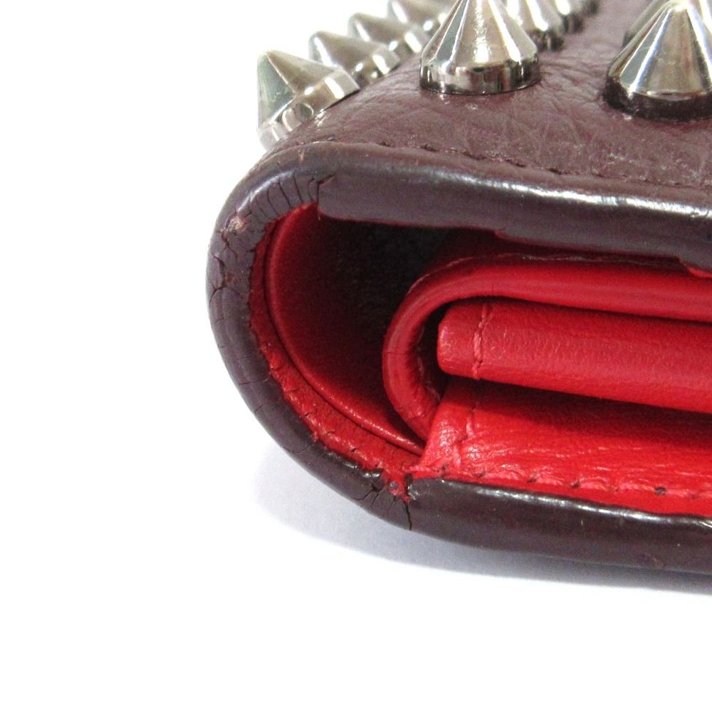 良品 Christian Louboutin クリスチャンルブタン コンパクトウォレット ワインレッド レディース 古着 中古 USED 良品 Christian Louboutin クリスチャンルブタン コンパクトウォレット
