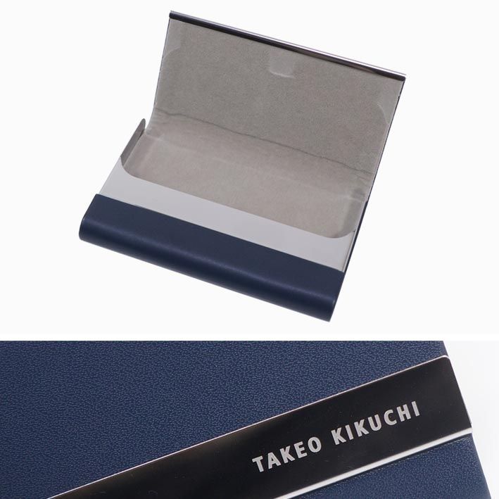 タケオキクチ ハンカチ 名刺入れ セット TAKEO KIKUCHI ネイビー 紺