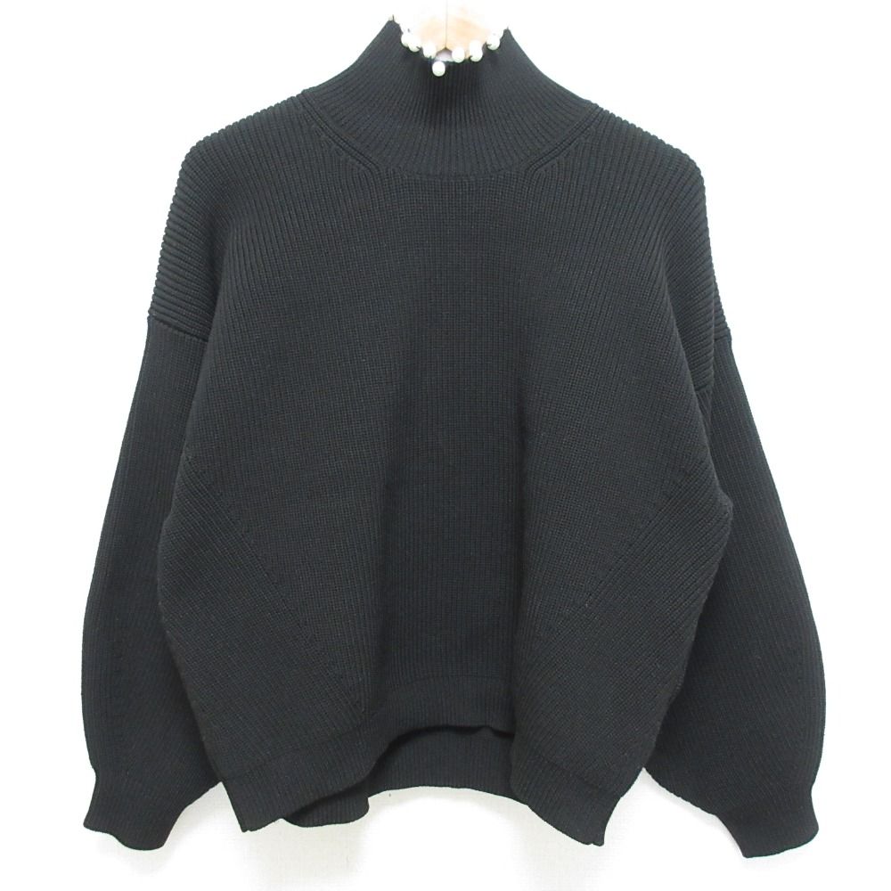 美品 24SS BEARDSLEY ビアズリー パールビッグニット BEZ1041105A0003 サイズF ブラック レディース 古着 中古 USED 美品 24SS BEARDSLEY ビアズリー パールビッグニット BEZ1041105A0003