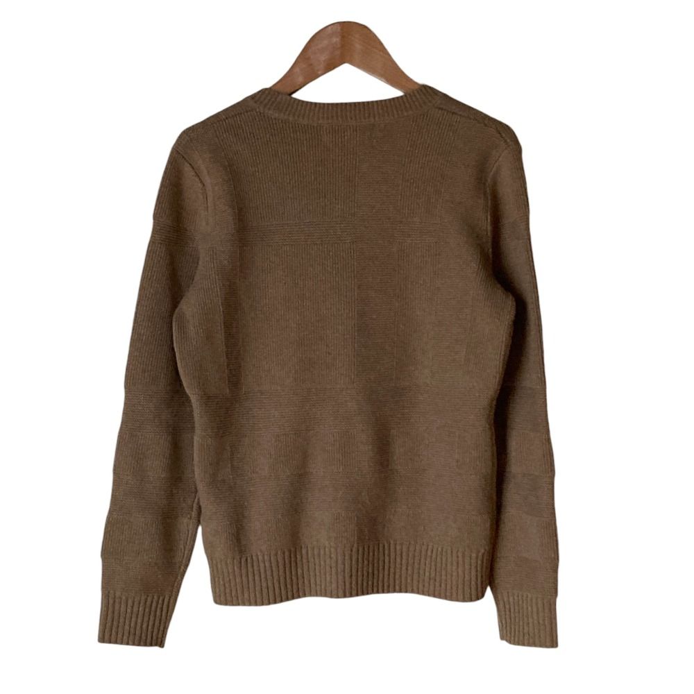 美品 BURBERRY バーバリー カシミヤブレンド ウール ニット セーター 