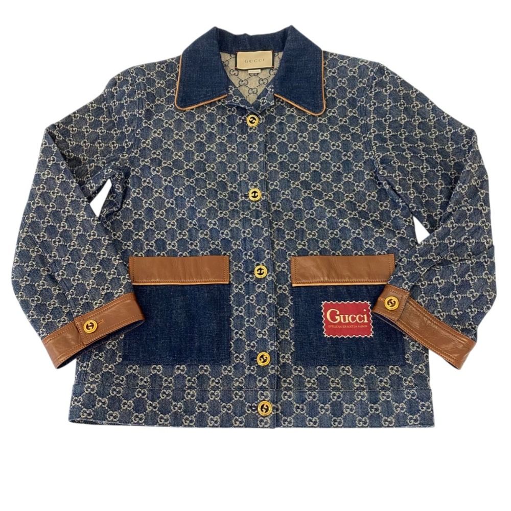 美品 GUCCI グッチ GGジャガード デニムジャケット 651413 サイズ42 