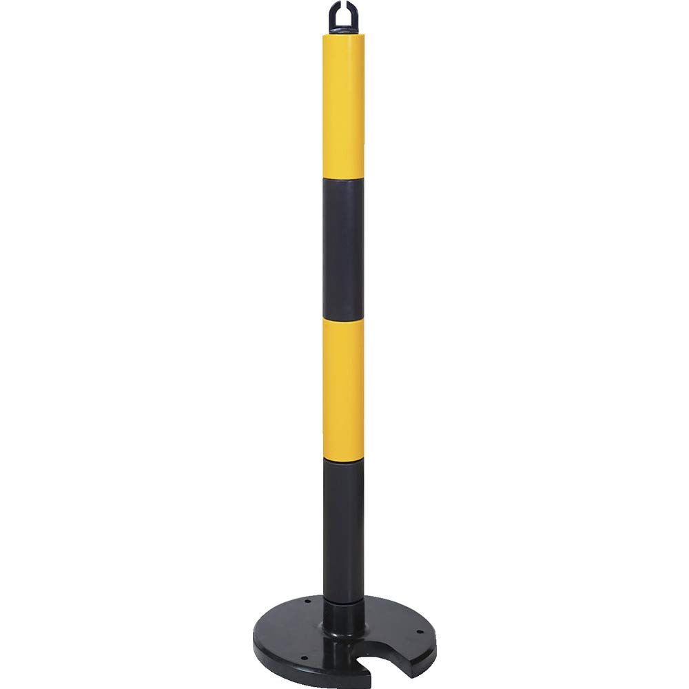 新品 TRUSCO(トラスコ) やわらかPUポール イエロー・ブラック 88cm アンカー穴10mm付 屋内外型タイプ TPP-05A