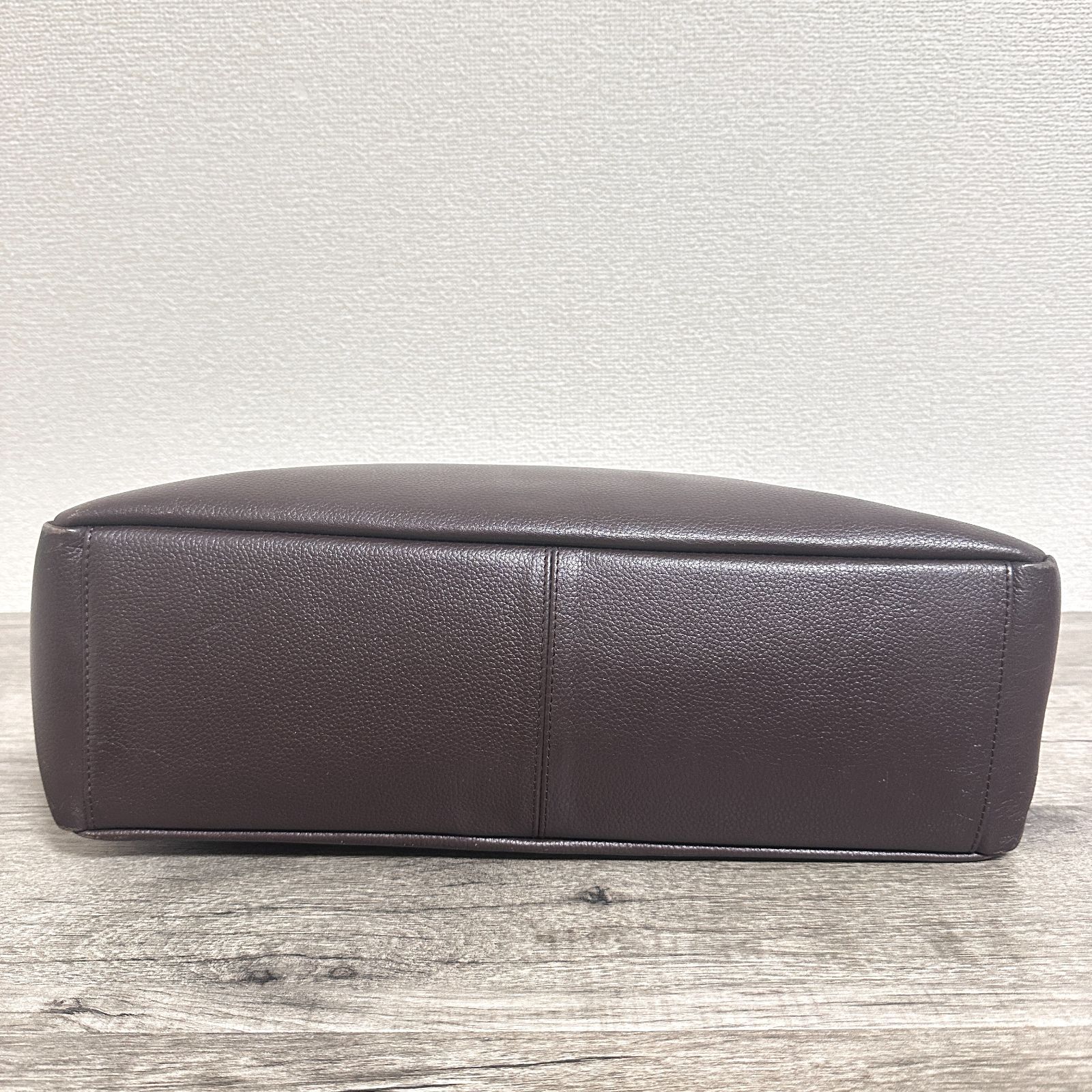SHIPS メンズ 現行品 スマートレザートートバッグ ファスナー付き 